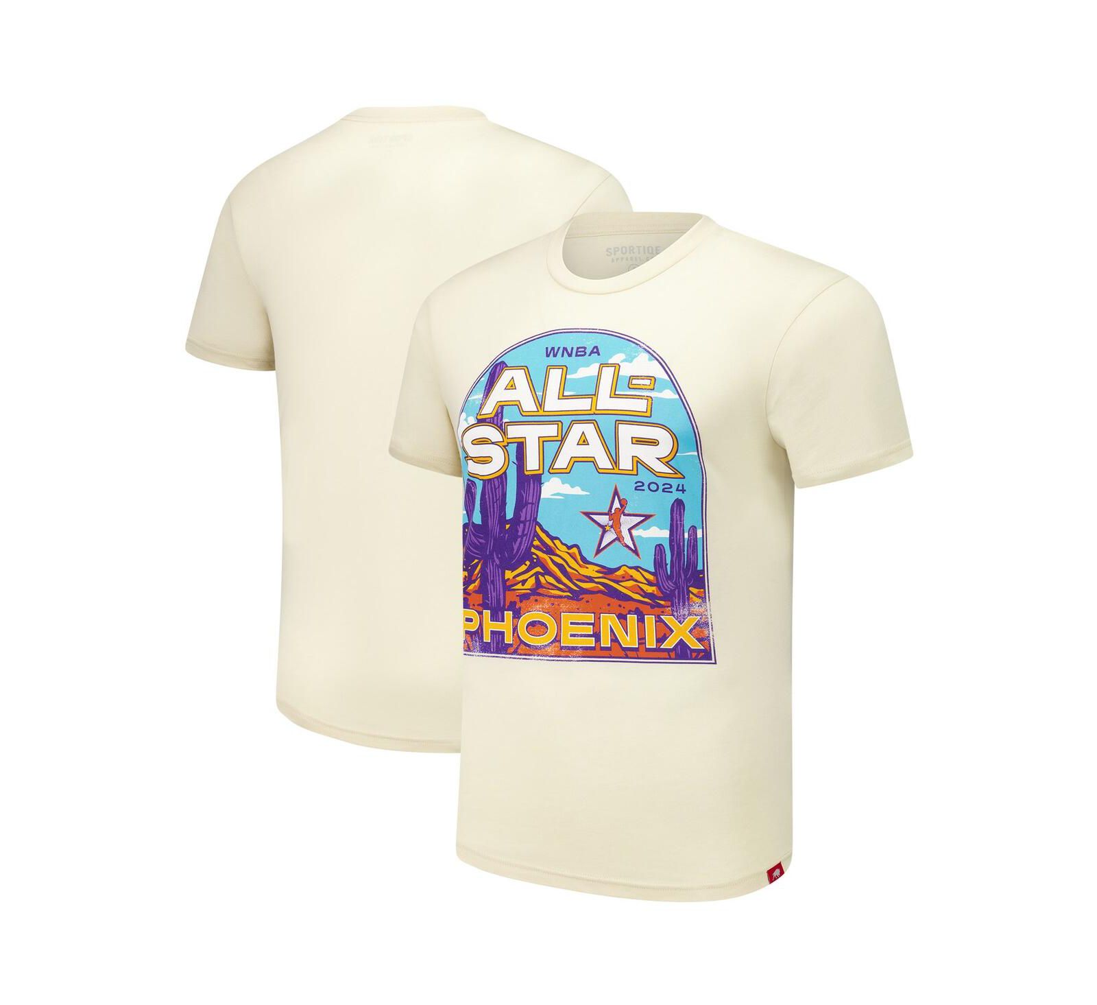 Футболка Sportiqe Men's and Women's Cream 2024 WNBA All-Star Game