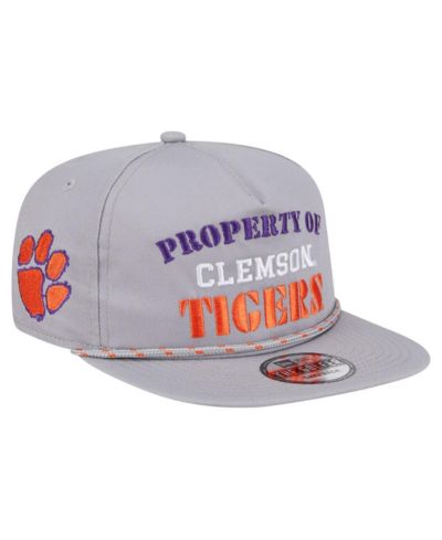 New Era Men's Gray Clemson Tigers Golfer Vintage Adjustable Hat
