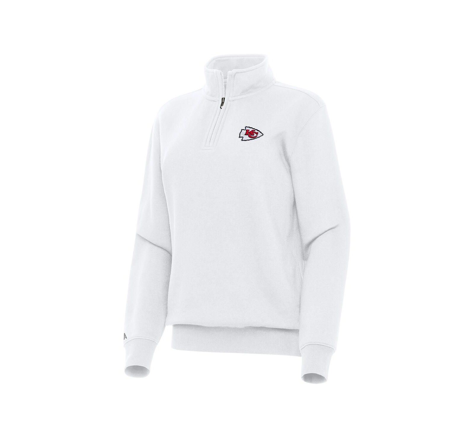 Antigua Женский топ Kansas City Chiefs Victory Quarter-Zip, белый