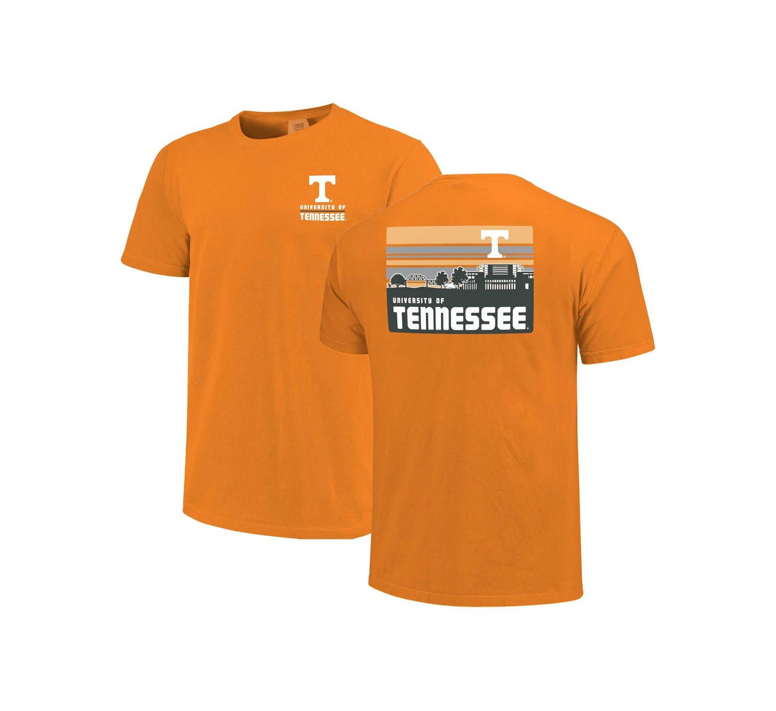 Image One Men's Tennessee Orange Tennessee Volunteers Striped Campus Skyline T-Shirt
