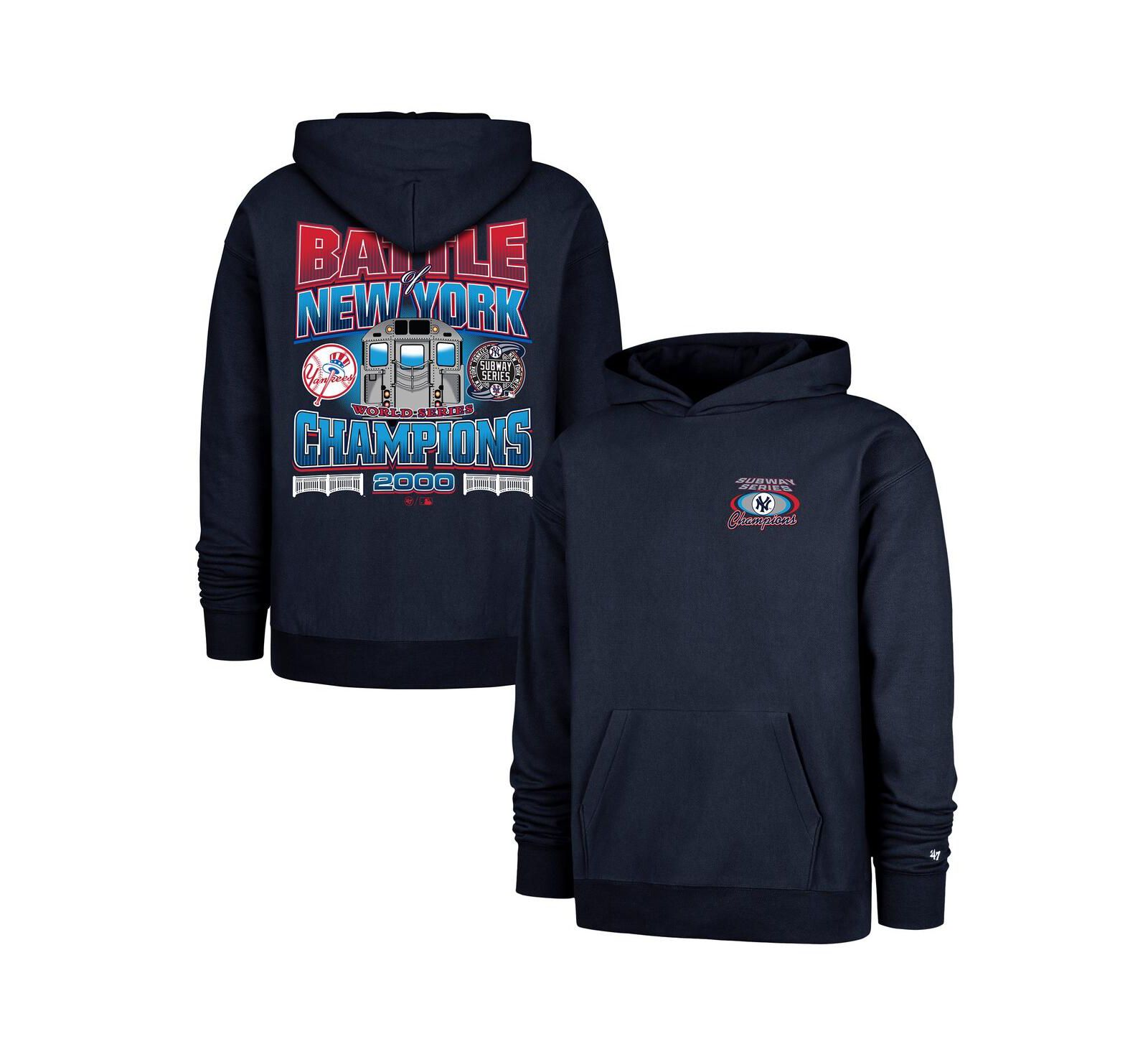 Мужское худи '47 Brand Navy New York Yankees 2000 World Series Champions Showcase Backer Pullover