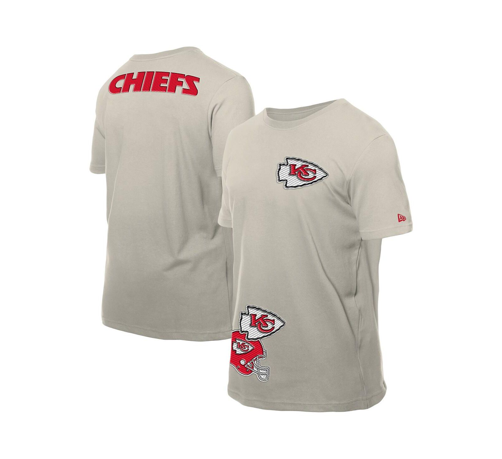 Мужская футболка New Era Light Beige Kansas City Chiefs Multi Patch