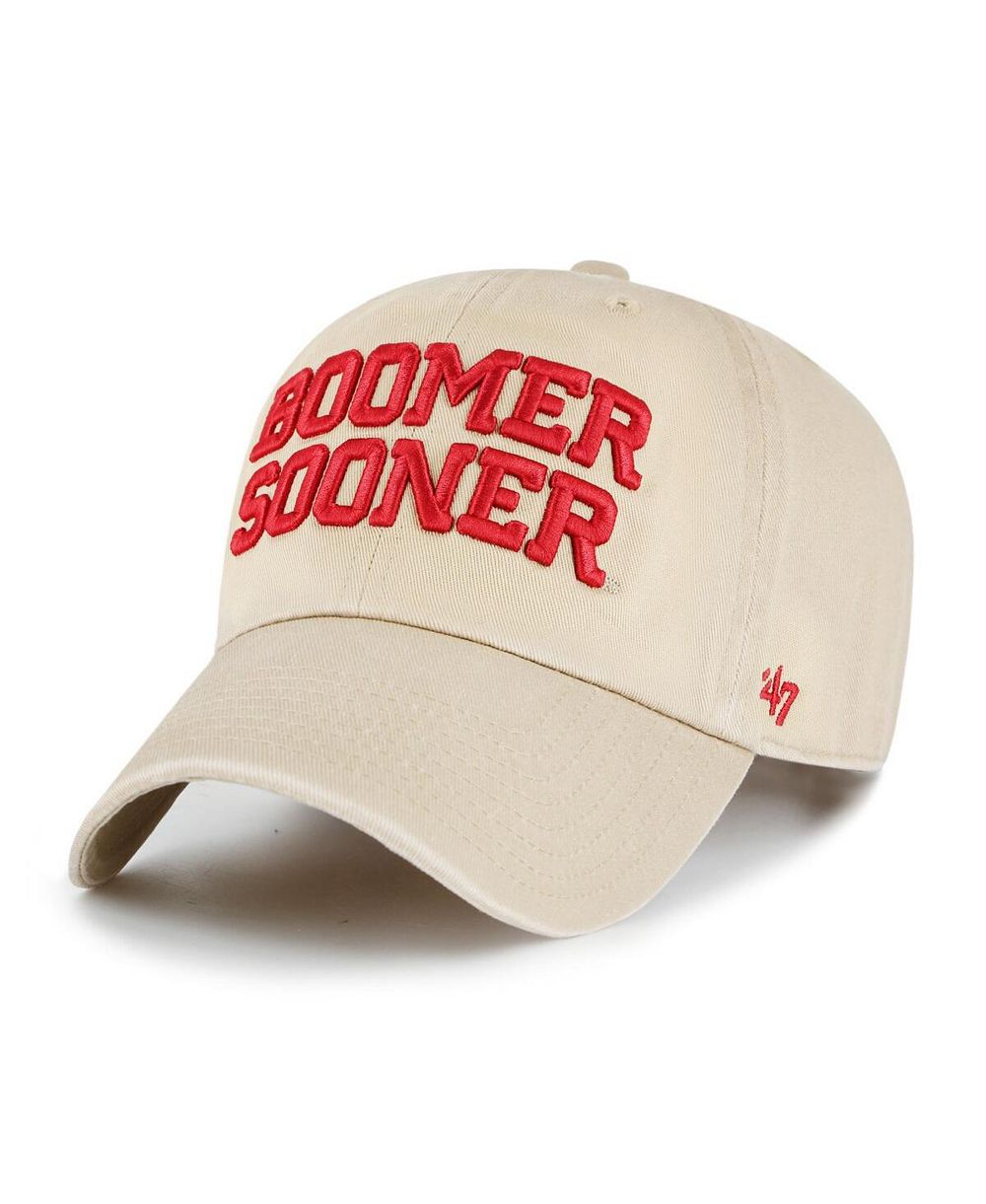 Мужская регулируемая кепка '47 Brand Oklahoma Sooners Clean Up, бежевая