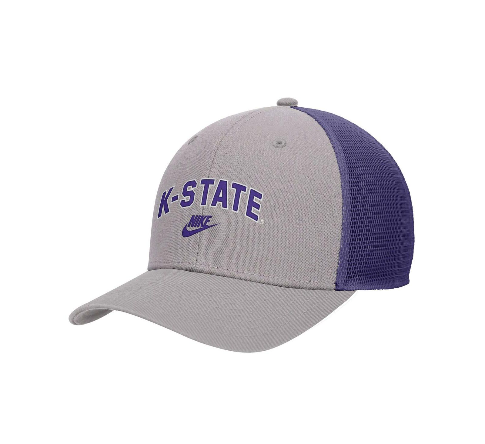Nike Мужская кепка Trucker Performance Vintage Arch Rise Pewter Kansas State Wildcats