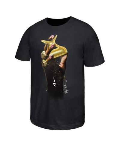 Nike Big Boys and Girls A'ja Wilson Black Las Vegas Aces Player Core T-Shirt