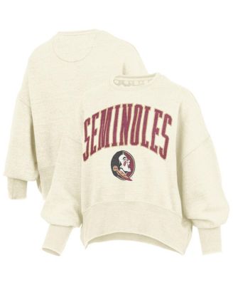 Pressbox Женская оверсайз толстовка с круглым вырезом Florida State Seminoles, натурального цвета