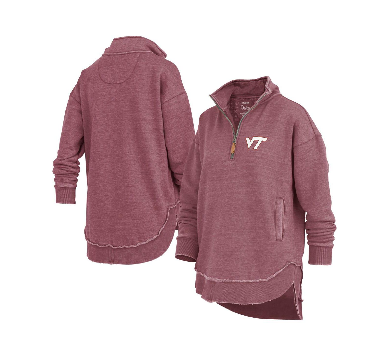 Женская флисовая толстовка Pressbox Maroon Virginia Tech Hokies Northfork Sojourn Poncho Quarter-Zip
