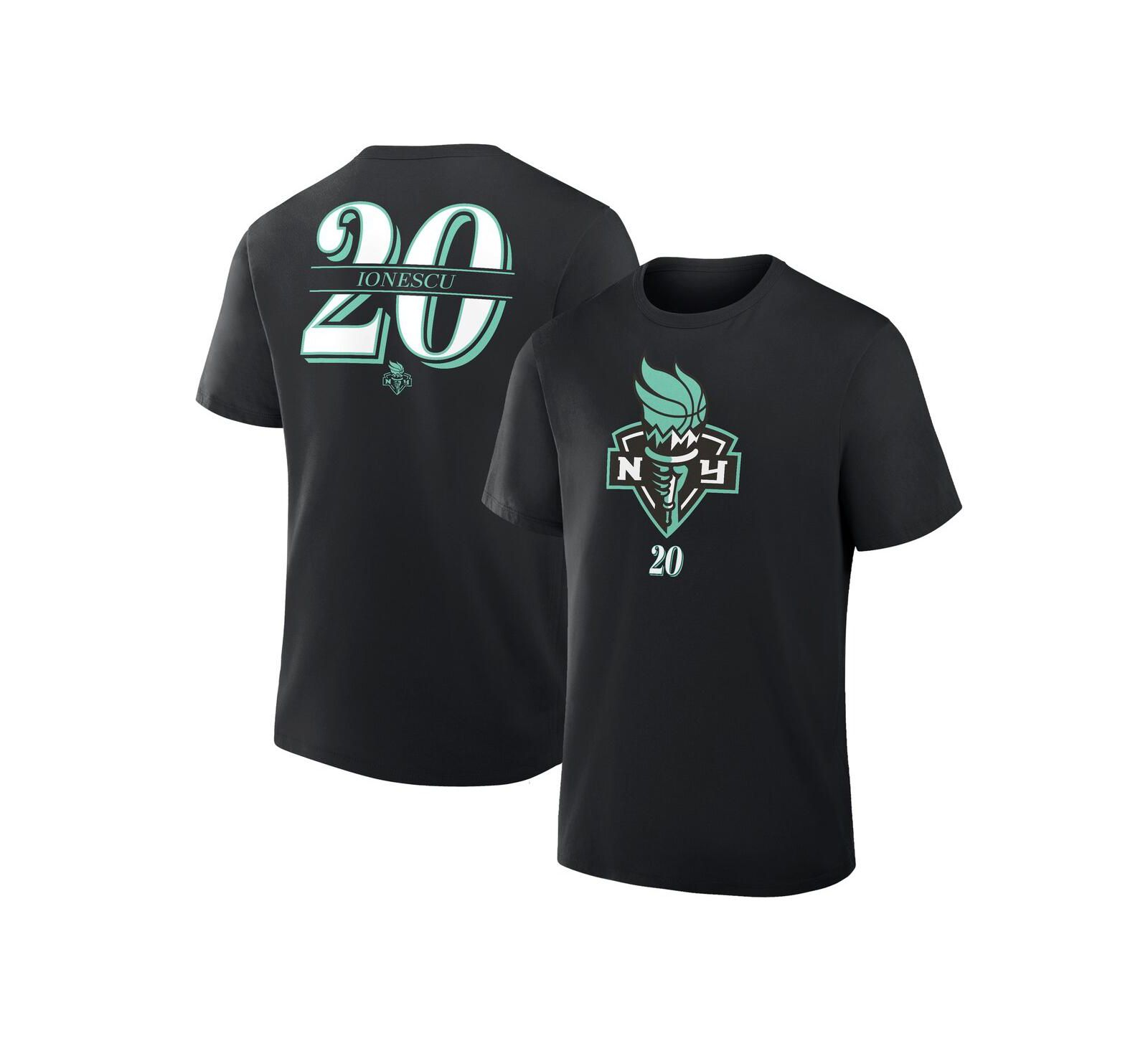 Мужская футболка Fanatics Sabrina Ionescu Black New York Liberty In The Paint с именем и номером