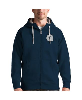 Antigua Men's Navy Georgetown Hoyas Victory Full-Zip Hooded Jacket
