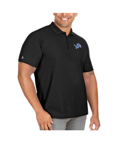 Antigua Мужская рубашка-поло Black Detroit Lions Big & Tall Legacy Pique