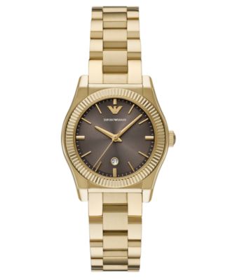 Emporio Armani Women's Gold-Tone Stainless Steel Bracelet Watch 32mm