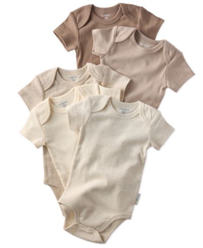 butterblu Baby Boys' and Baby Girls' Crewneck Bodysuits, 5-Pack