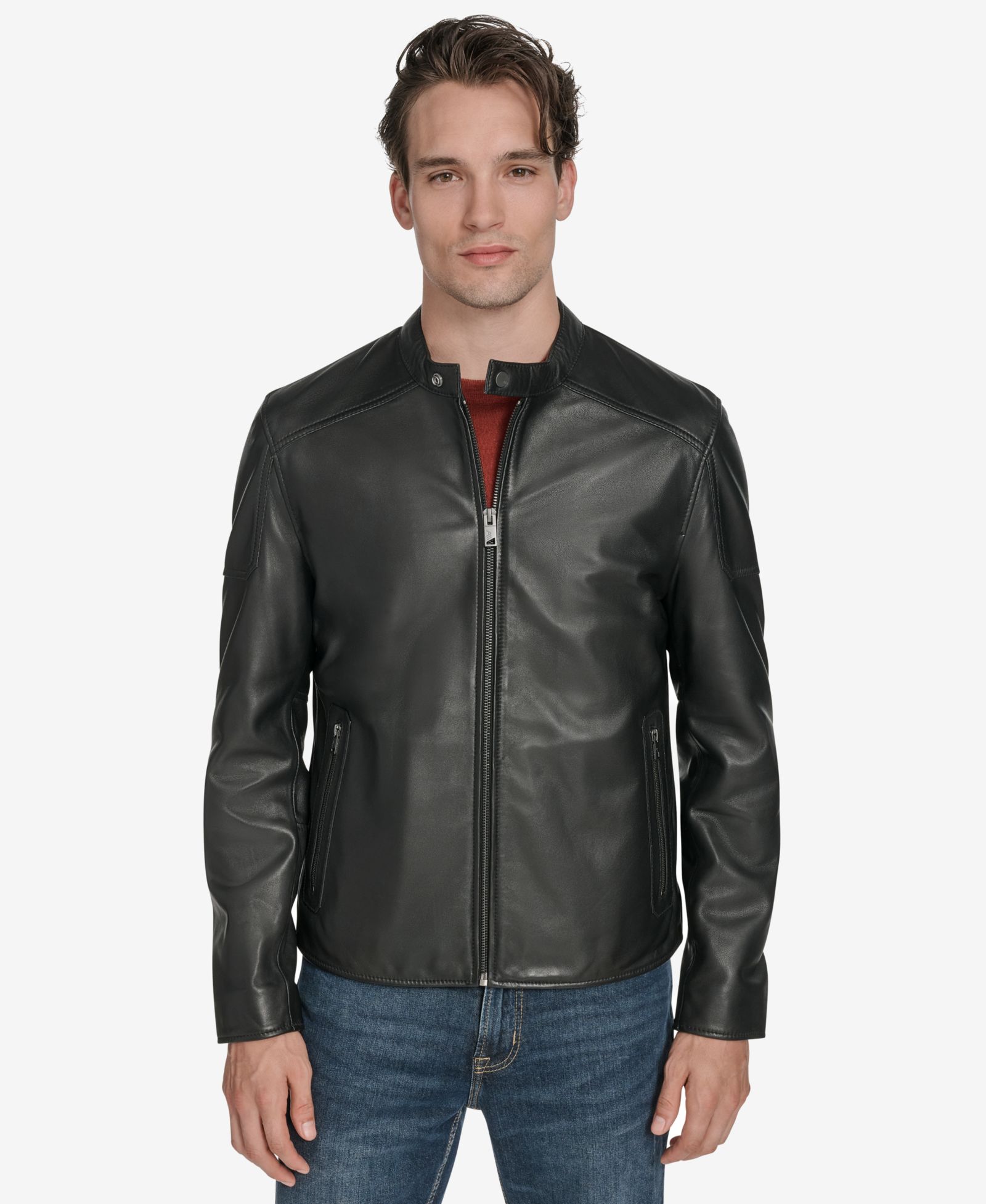 Marc New York Men's Maitlin Leather Moto Jacket