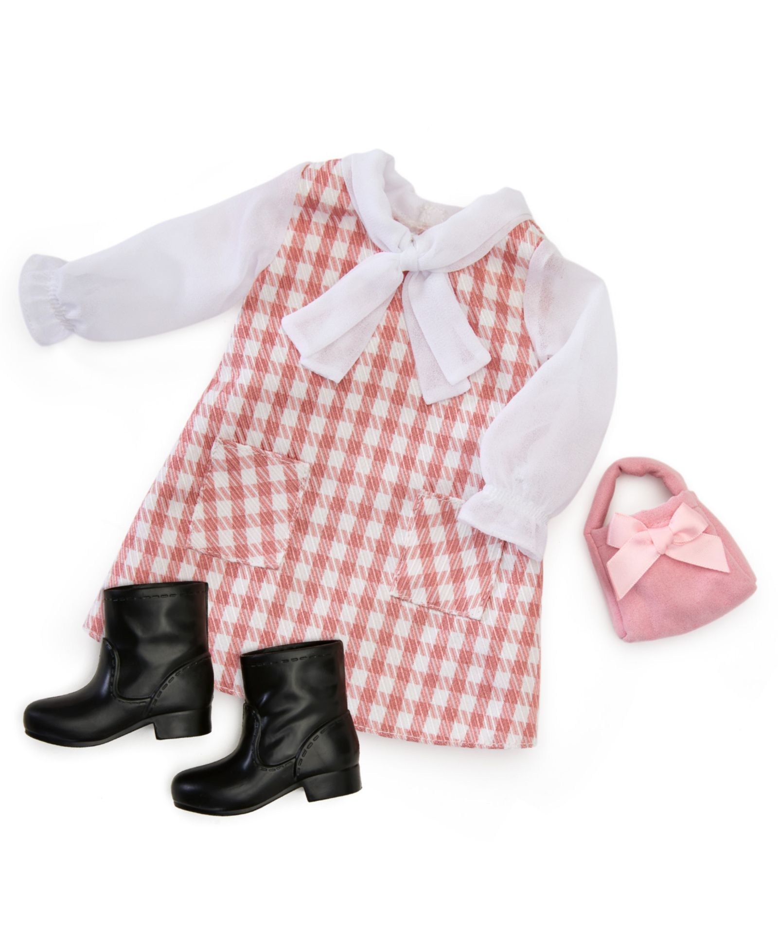 Комплект из платья, сумочки и сапог для куклы Journey Girls City Chic, 18 дюймов, 3 предмета, возраст 5+