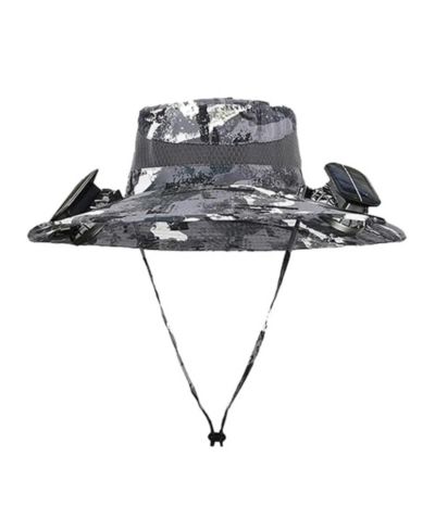 Solar Fan Hat – UPF 50+ Wide Brim Safari Hat with Dual Fans, USB & Solar Power, 3 Speeds, Lightweight & Breathable for Outdoor Cooling
