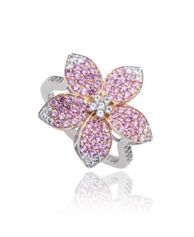 Suzy Levian New York Sapphire Flower Ring