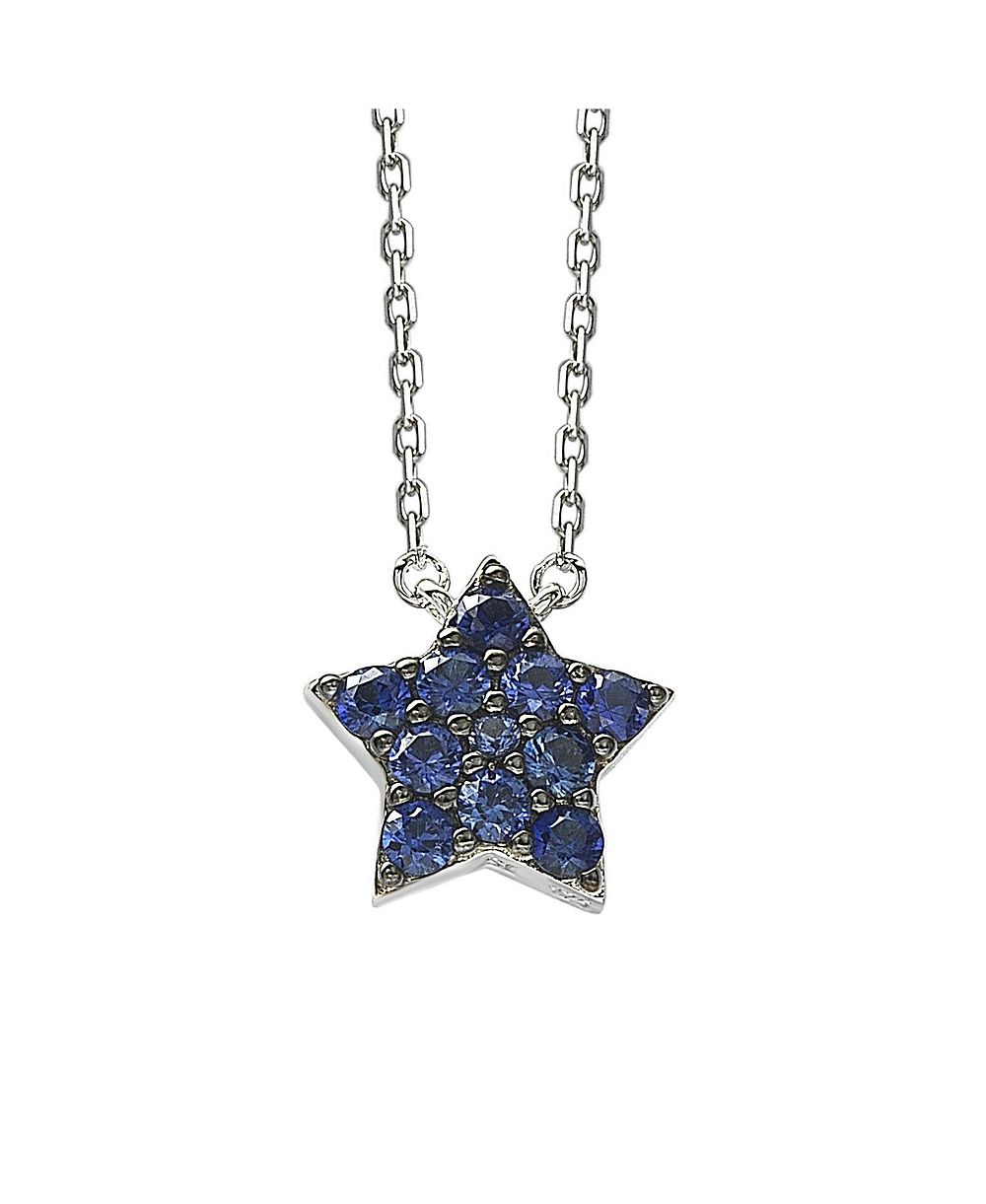 Колье Suzy Levian Sterling Sapphire Star