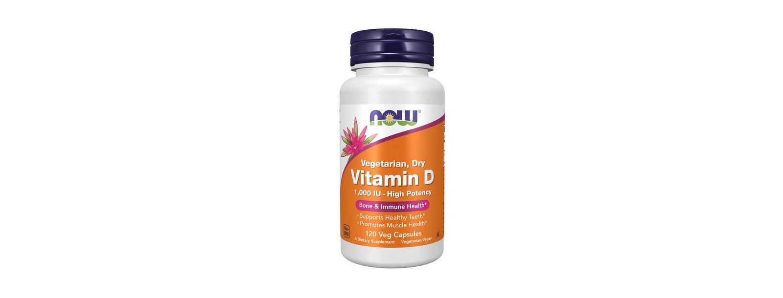 NOW Foods Vitamin D, 1000 IU, 120 вег-капс
