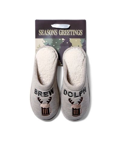 Мужские тапочки Dearfoams Cozyfoams Holiday Novelty Scuff с подарочным пакетом