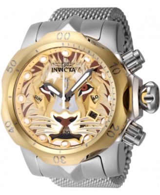 Invicta мужские кварцевые часы Venom Multifunction с антикварным циферблатом серебристого, золотого, коричневого и медного цветов, модель 48171