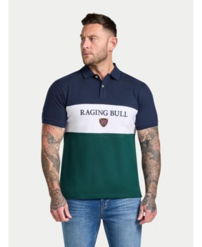 Мужская рубашка-поло Raging Bull Short Sleeve Cut and Sew Panel Pique