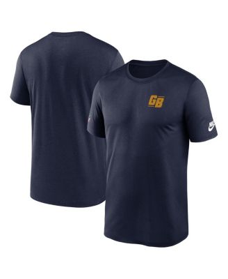 Мужская футболка Nike Green Bay Packers The 1923 Classic Sideline Logo Dri-FIT Legend темно-синего цвета
