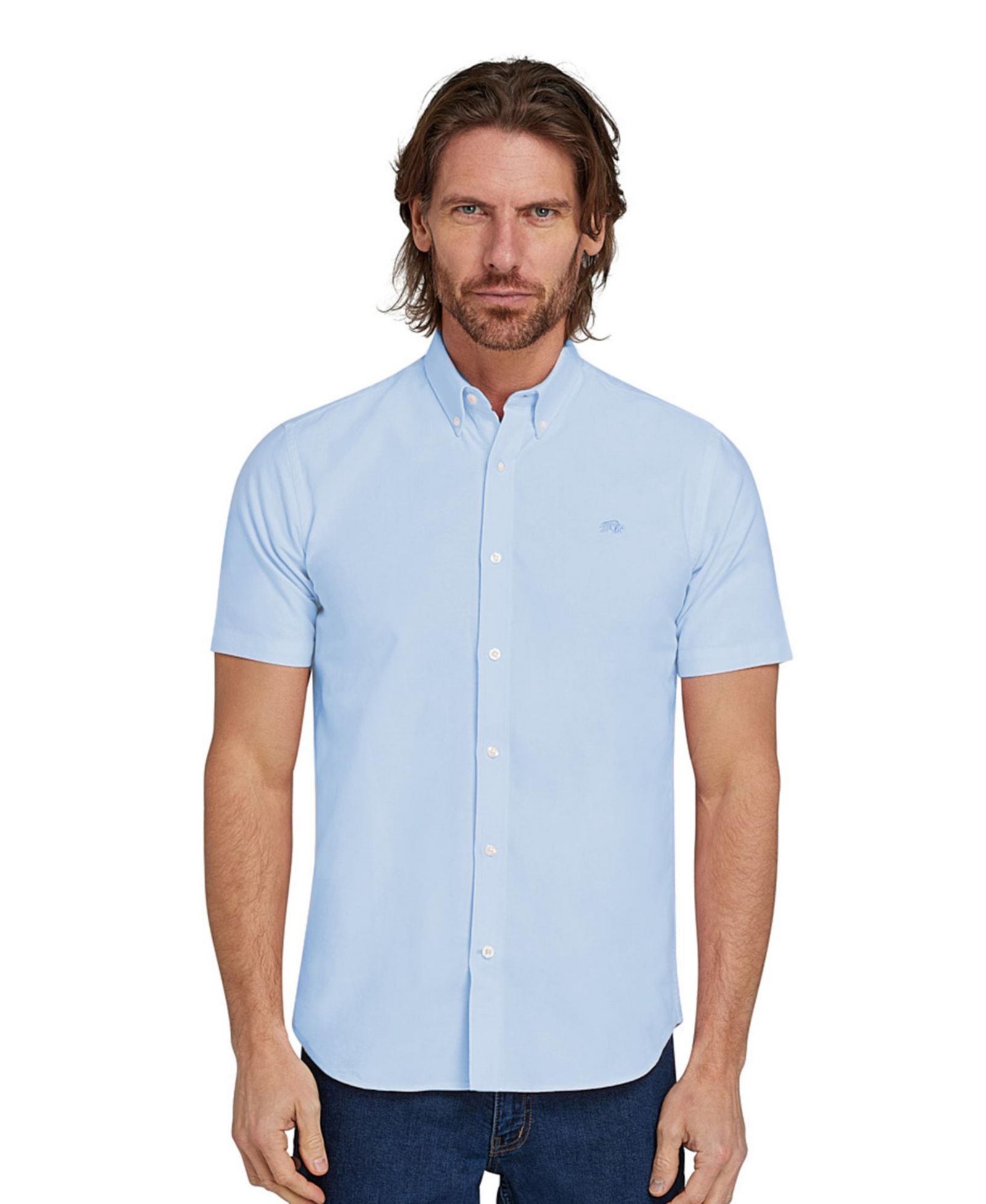 Raging Bull Men's Short Sleeve Lightweight Oxford Shirt