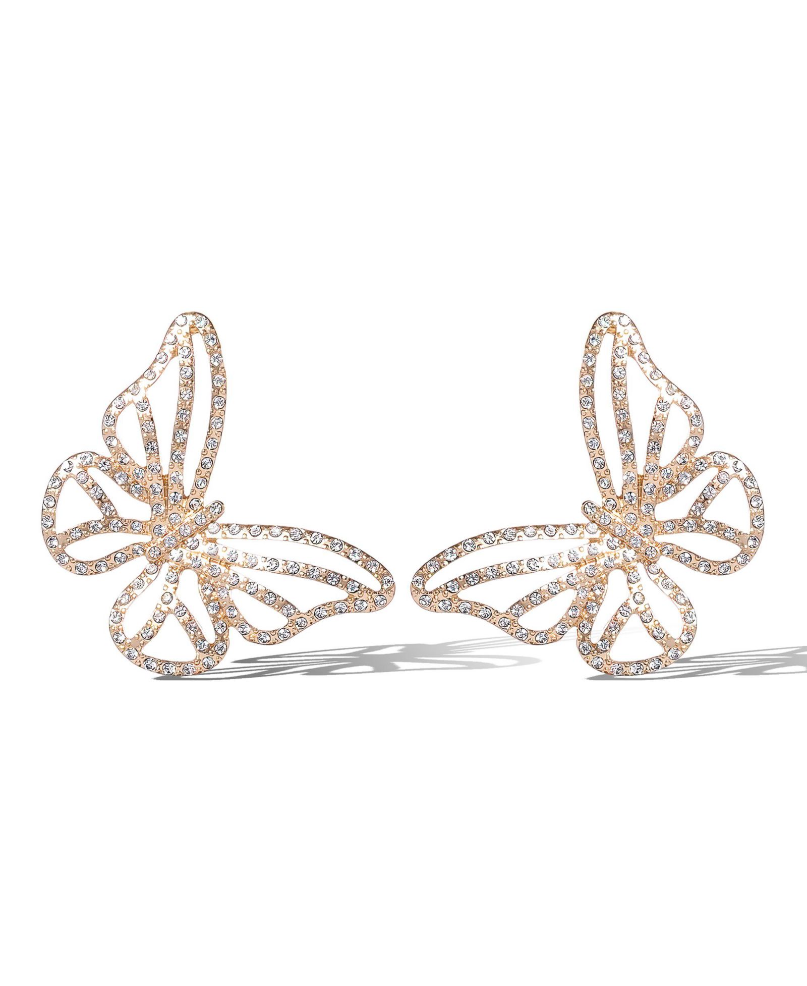 Серьги-гвоздики Jessica Simpson Textured Butterfly
