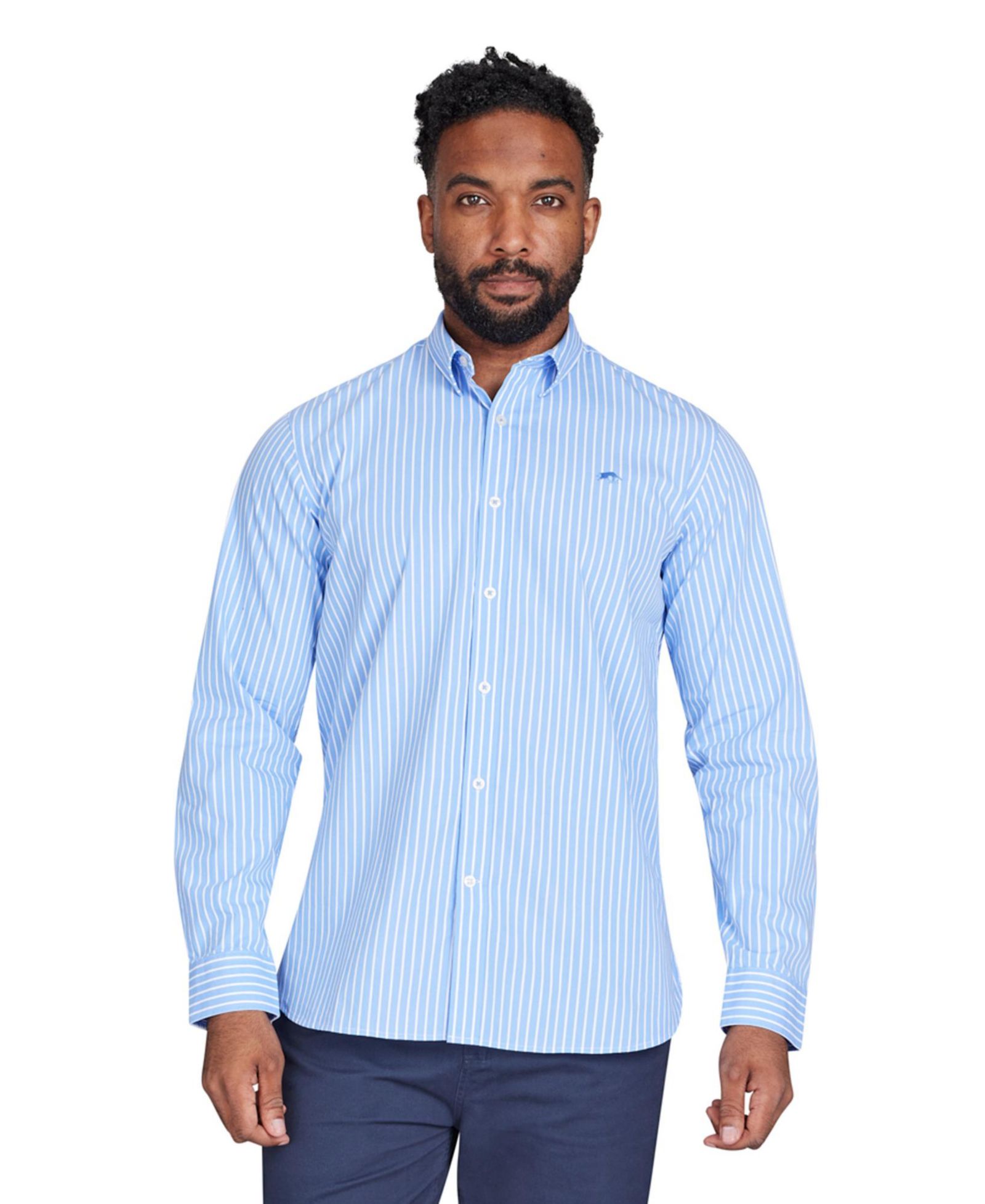 Raging Bull Men's Long Sleeve Stripe Shirt