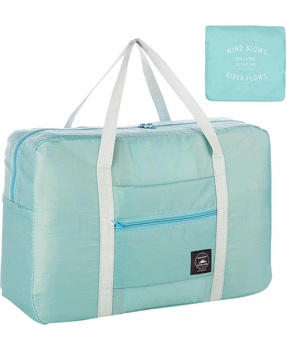Urtala Foldable Travel Duffel Bag Tote Carry on Luggage Bag Spirit Airlines Personal item Sports Gym Bag Water Resistant Weekender Overnight Bags for Women and Men (Green)