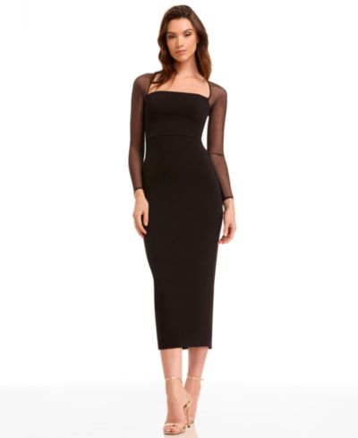 Dress the Population Women's Maxine Long Sleeve Ball Gown