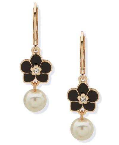 Серьги KARL LAGERFELD PARIS Imitation Pearl Orchid Double Drop