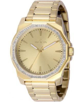 Мужские часы Invicta 49108 Speedway Quartz 3 Hand Gold Dial
