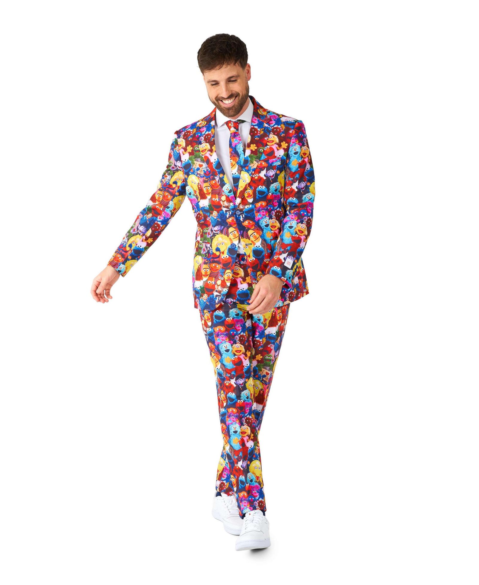 OppoSuits Men's Official Sesame Street Suit - Slim Fit - Multicolor
