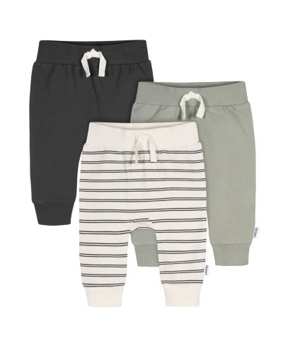 Gerber Toddler Boys Leafless Tree Jogger Pants, 3-Pack