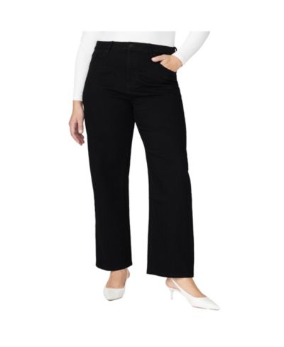 ELOQUII Women's Plus Size The Naomi Comfort Stretch Straight Leg Jean
