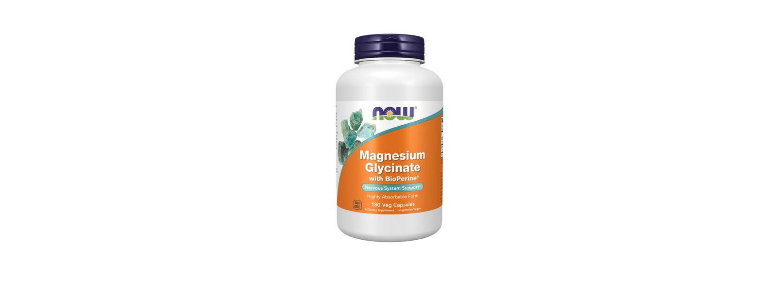 NOW Foods Магний глицинат с BioPerine, 180 капсул