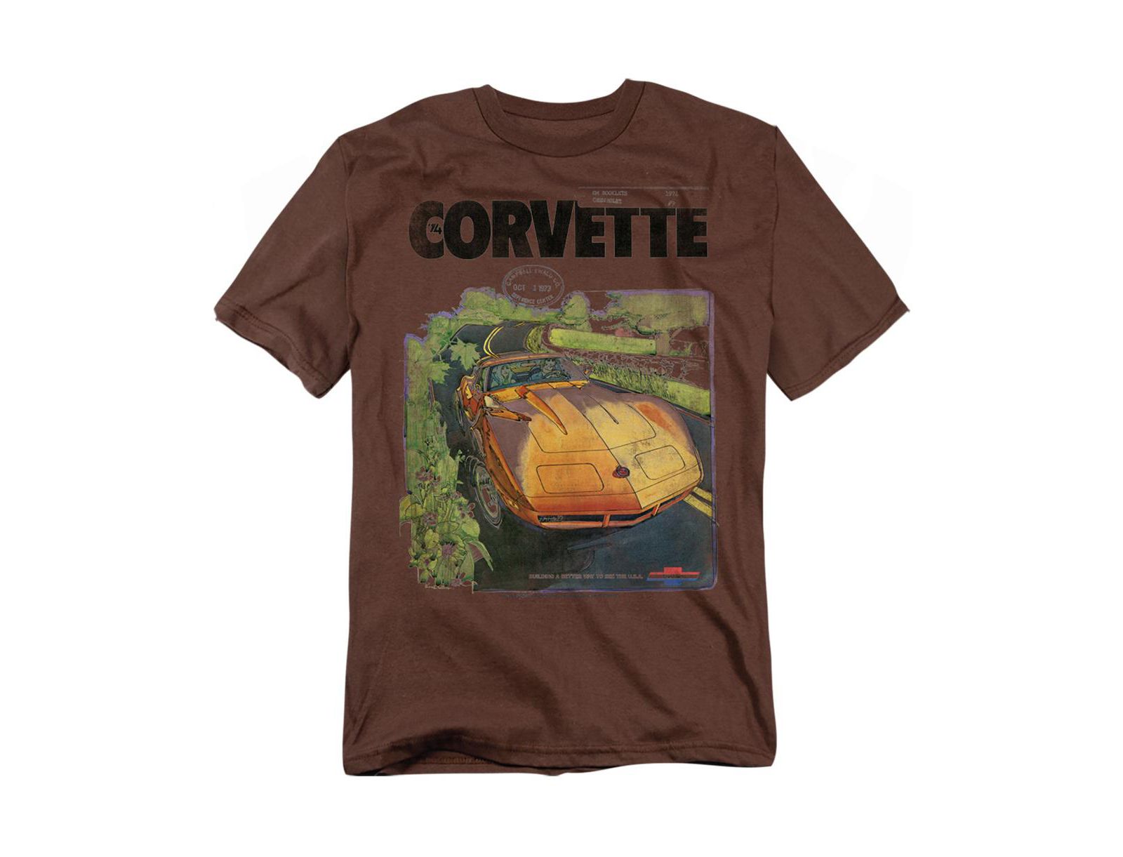 Corvette Big & Tall Chevy Poster Vintage T-Shirt