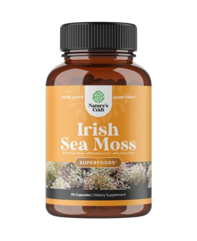 Nature's Craft Irish Sea Moss Capsules, Nature's Craft, Sea Moss and Bladderwrack, 90 Capsules