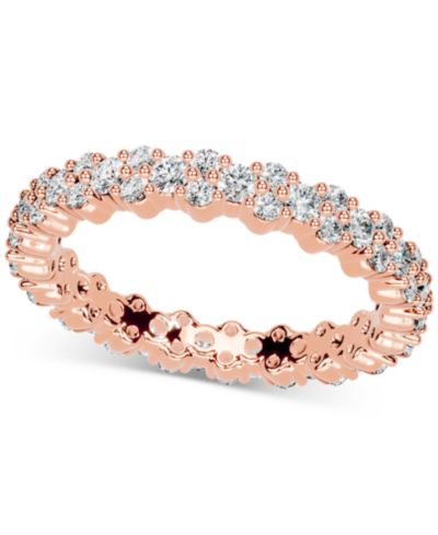 Diamond Cluster Eternity Band (1 ct. t.w.) in Platinum or 14k Gold