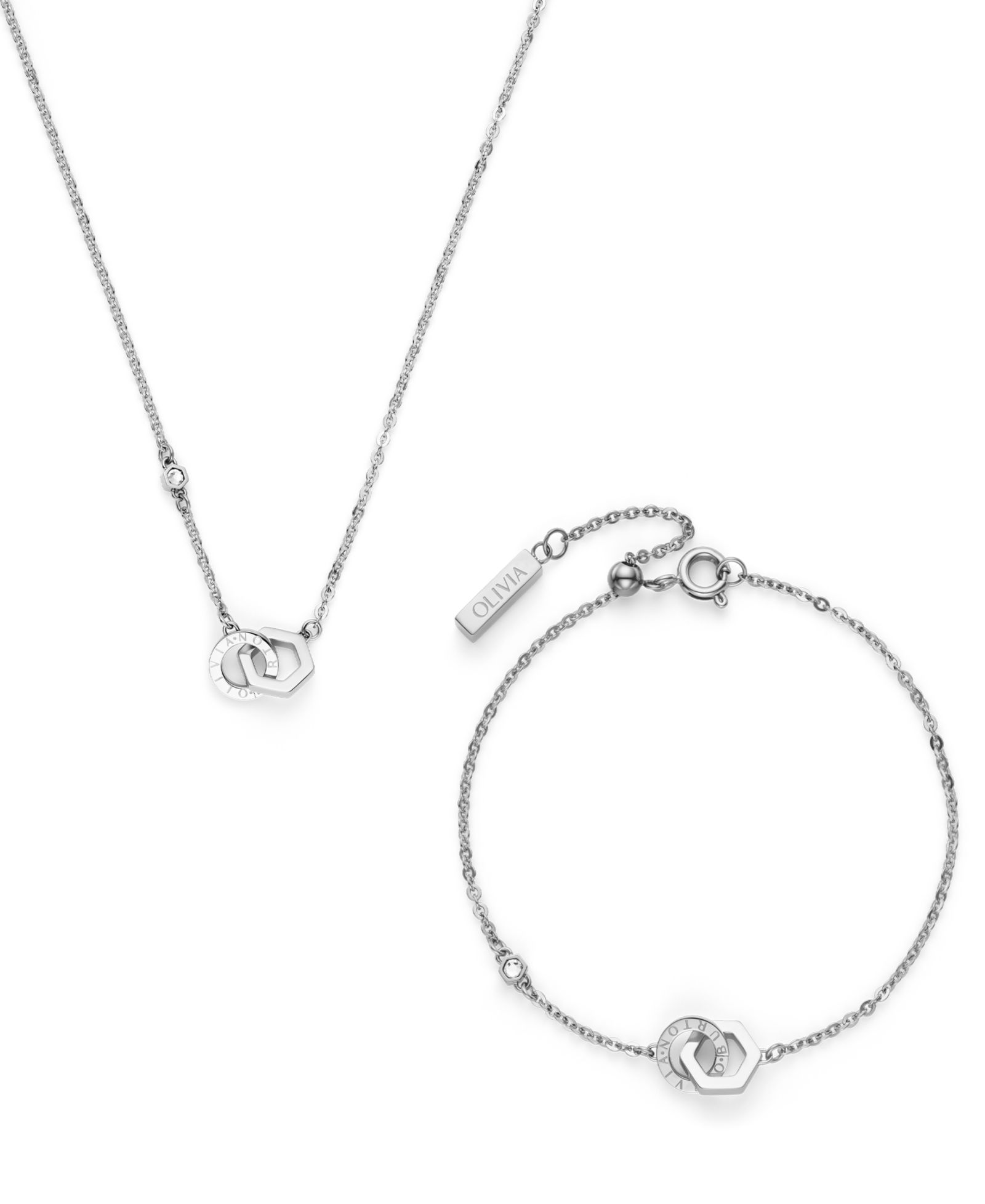 Подарочный набор Olivia Burton Interlink Silver Tone Stainless Steel