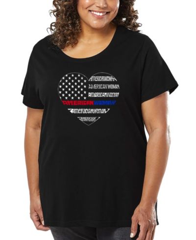 Майка LA Pop Art Plus Size American Woman Word Art