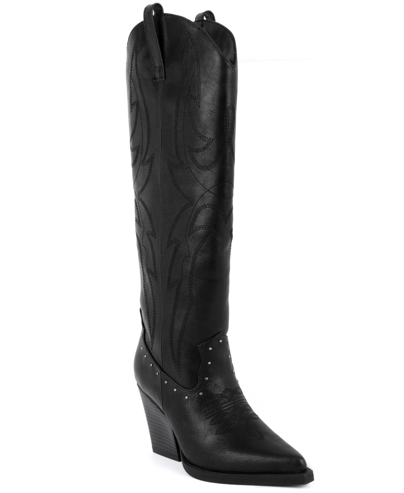Sugar Women's Nails Studs Pointed Toe Boots