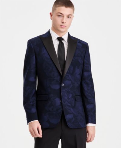 Bar III Men's Slim-Fit Jacquard-Floral Evening Jacket, Macy's Exclusive