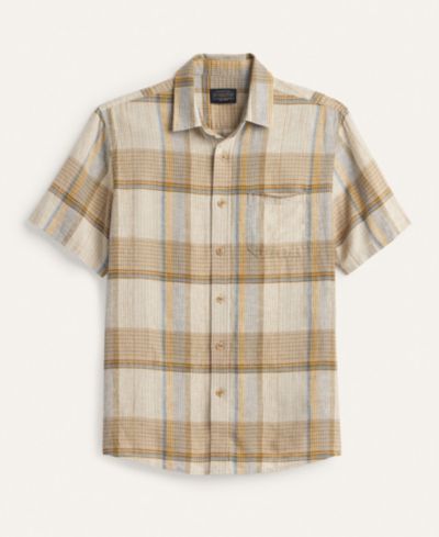 Ecru/Tan/Blue Plaid