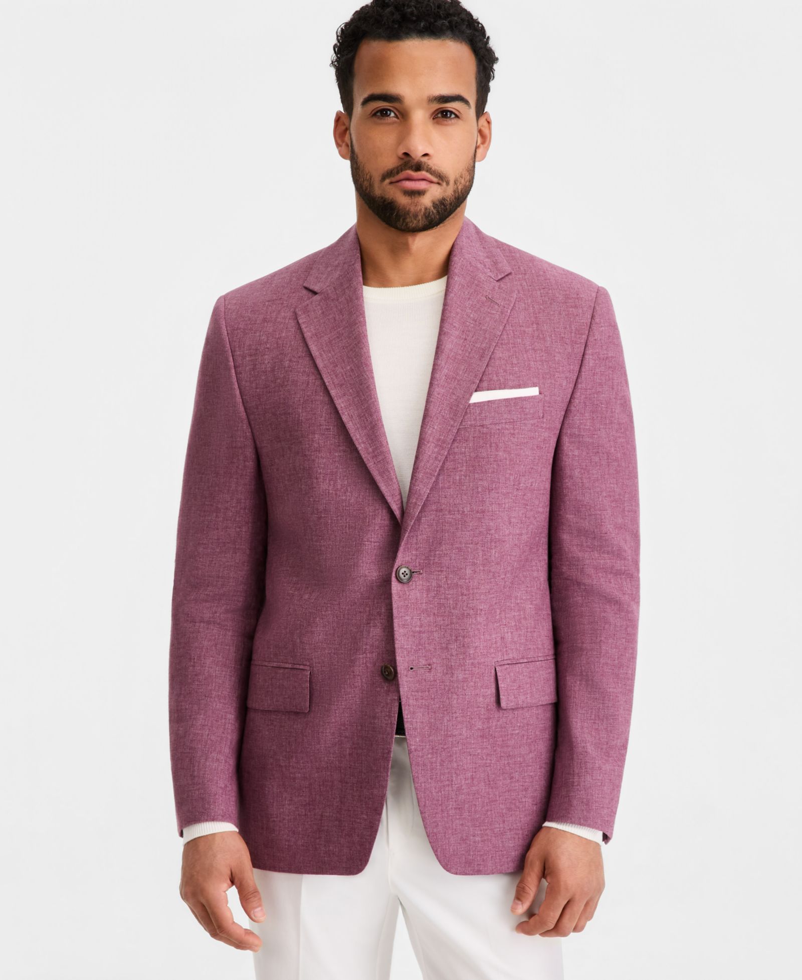 Michael Kors Men's Classic-Fit Linen-Blend Mélange Blazer