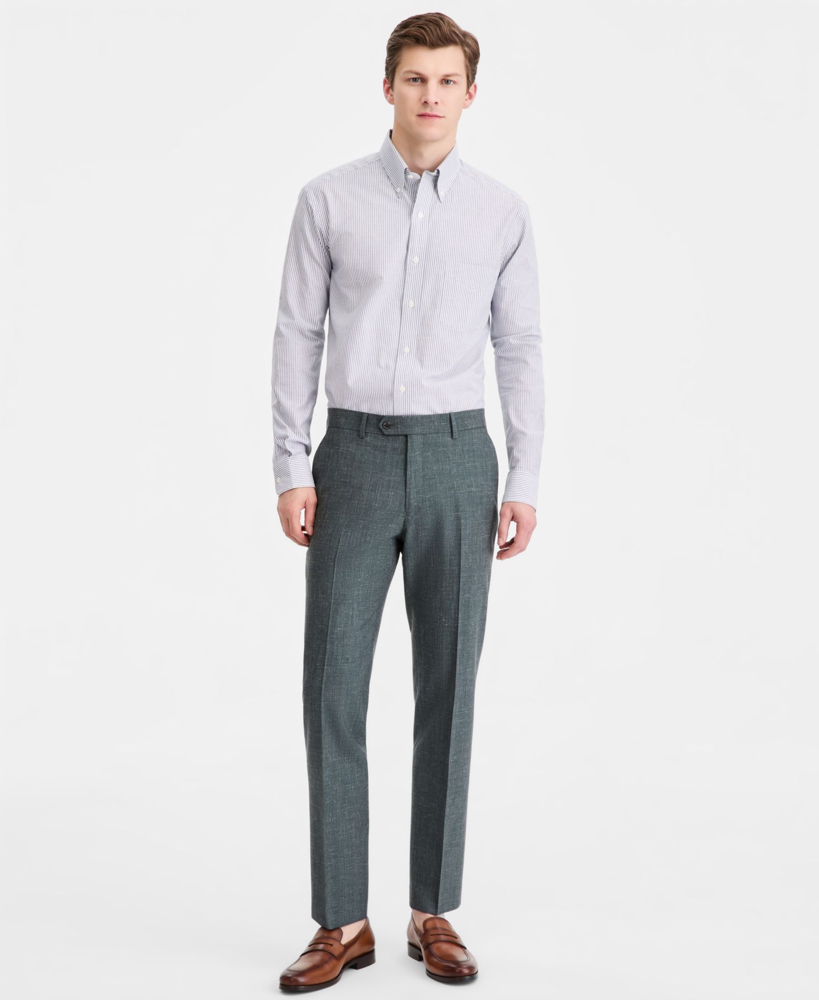 Tommy Hilfiger Mens Modern-Fit Wool Silk Linen Suit Separates Pants