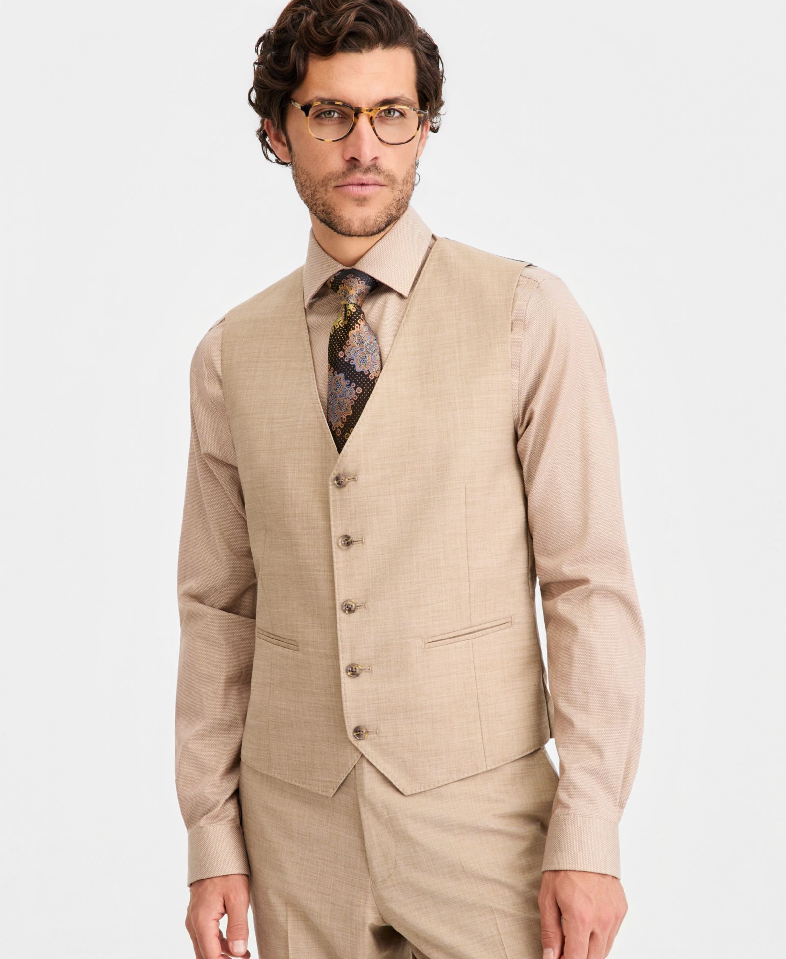 Tayion Collection Men's Classic-Fit Suit Separates Vest
