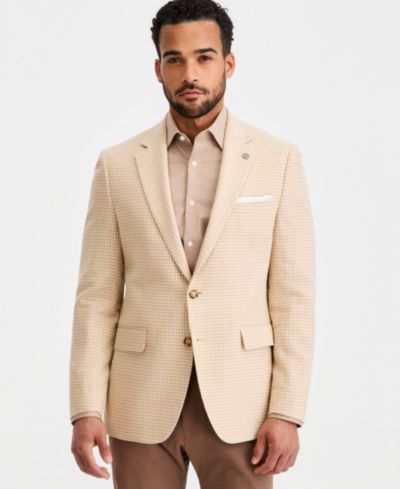 Мужской блейзер Ted by Ted Baker Tan Mini Check Modern-Fit