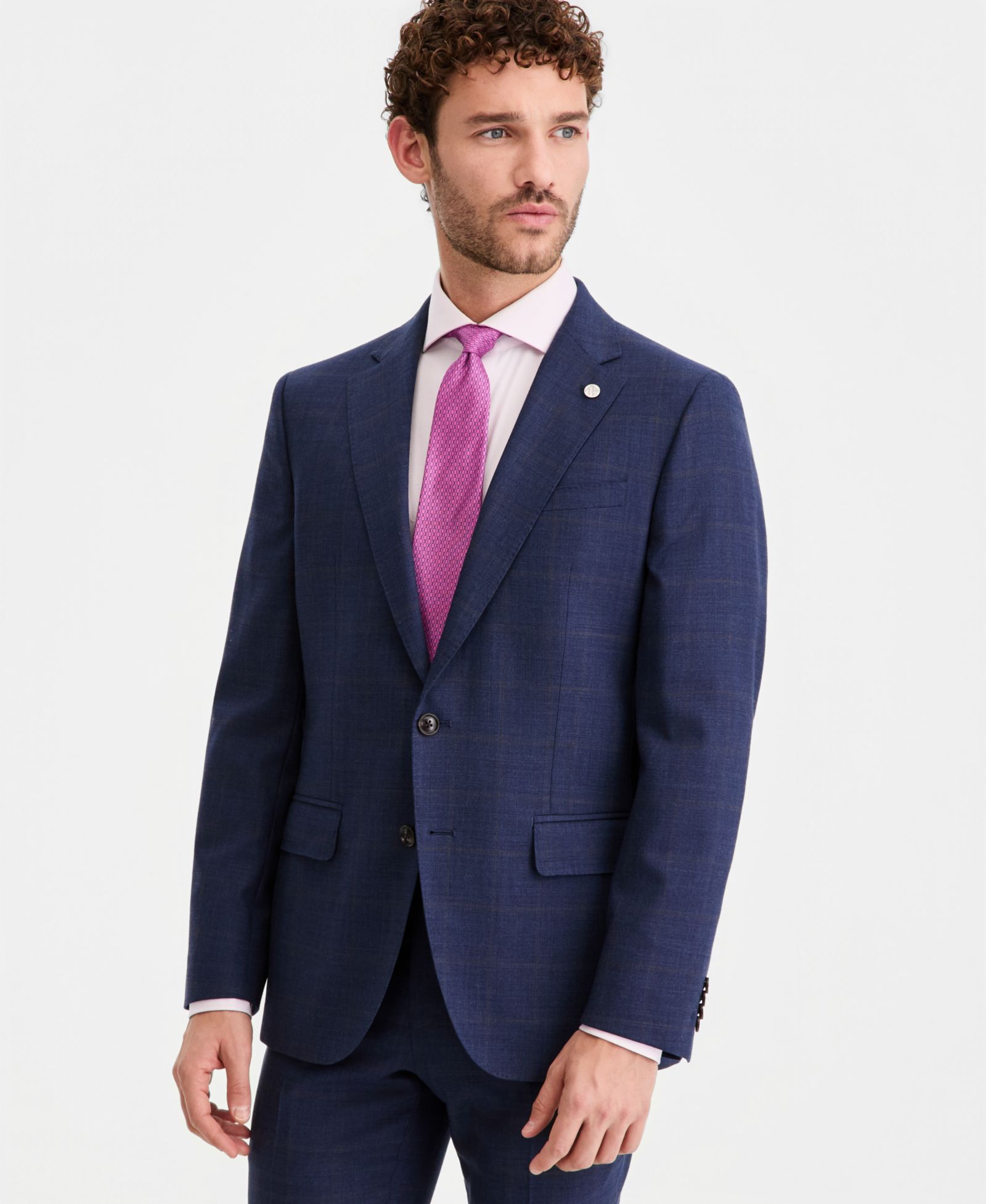 Ted by Ted Baker Men's Modern-Fit Wool-Blend Windowpane Suit Separates Jacket